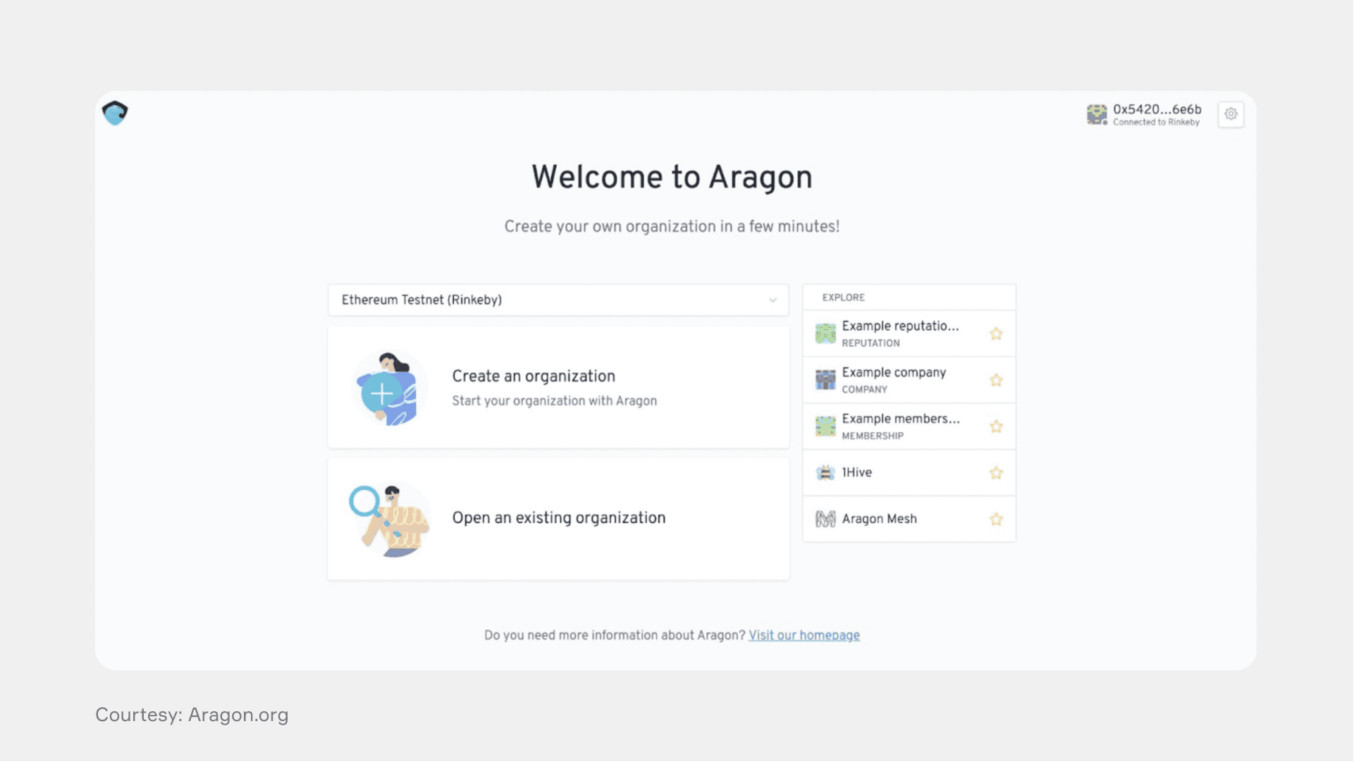 Aragon testnet