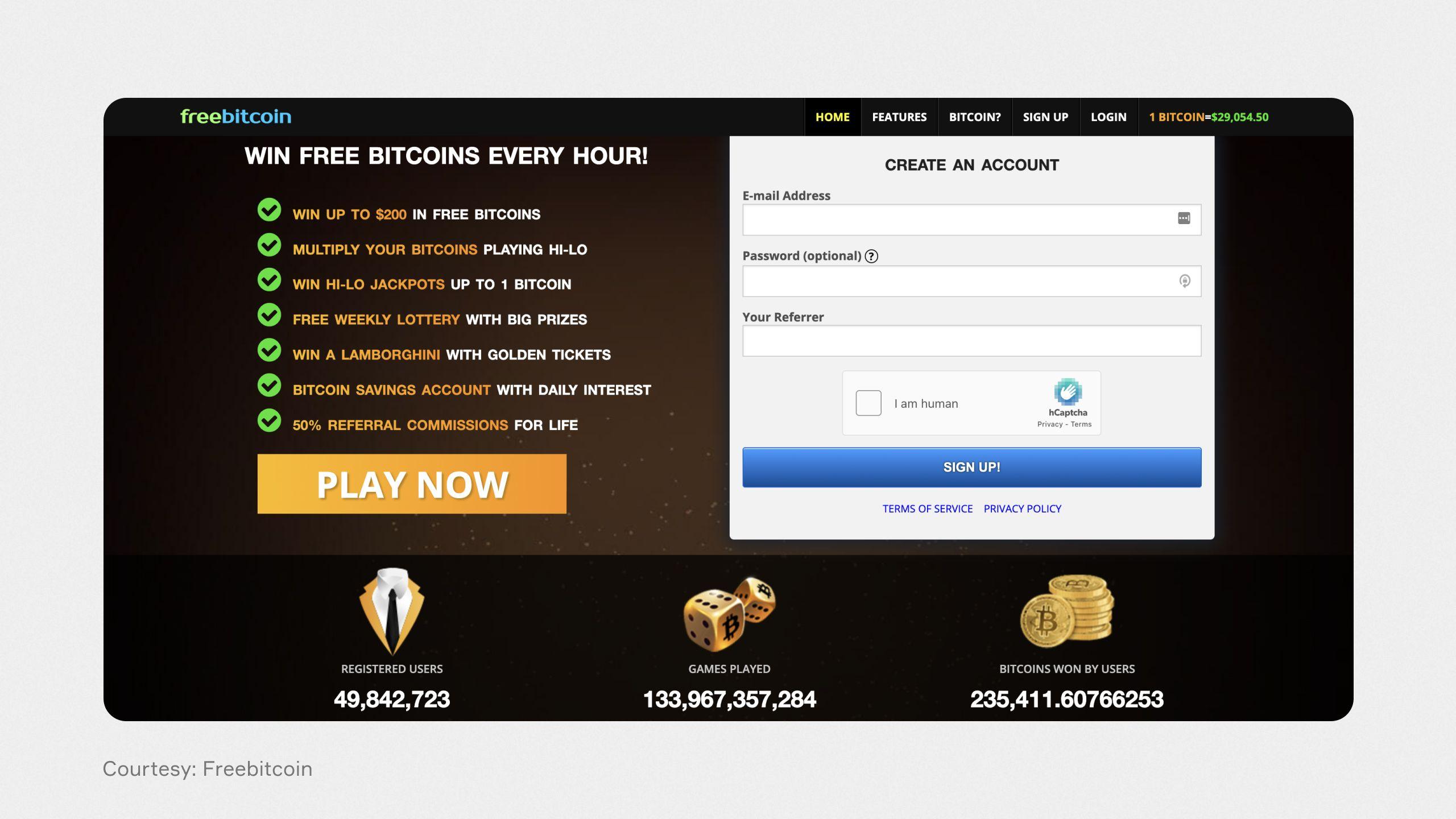 Freebitcoin Bitcoin Faucet